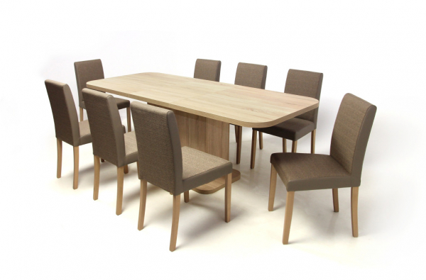 Torino asztal Kanzo székkel - 8 személyes (AG)