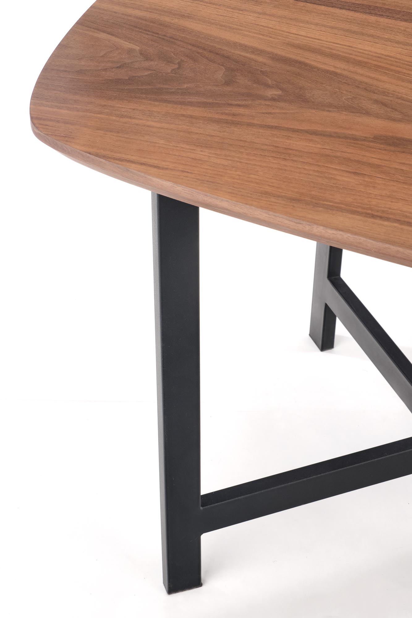 NORTON asztal, szín: teteje - dió, lábak - fekete (HR)