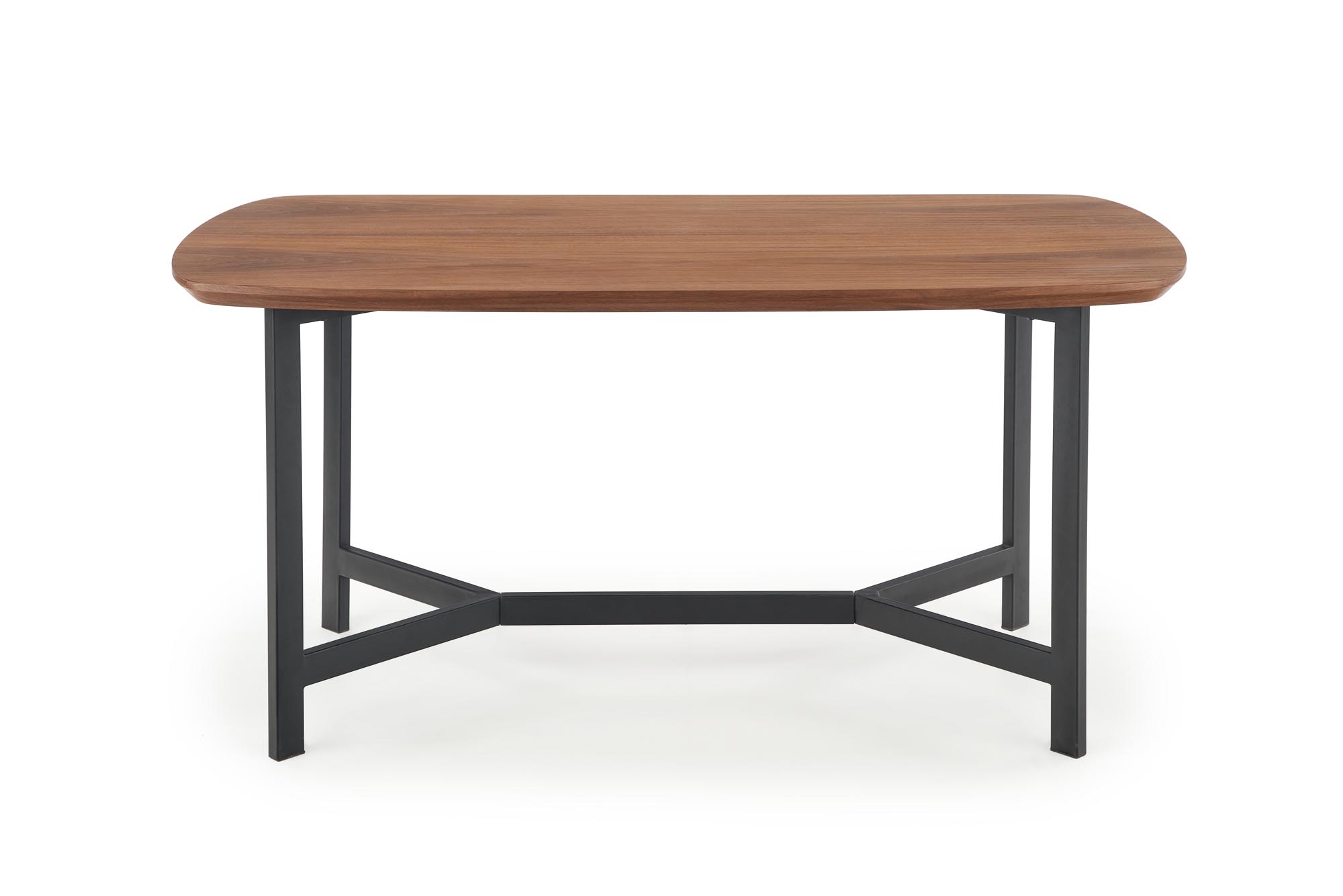 NORTON asztal, szín: teteje - dió, lábak - fekete (HR)