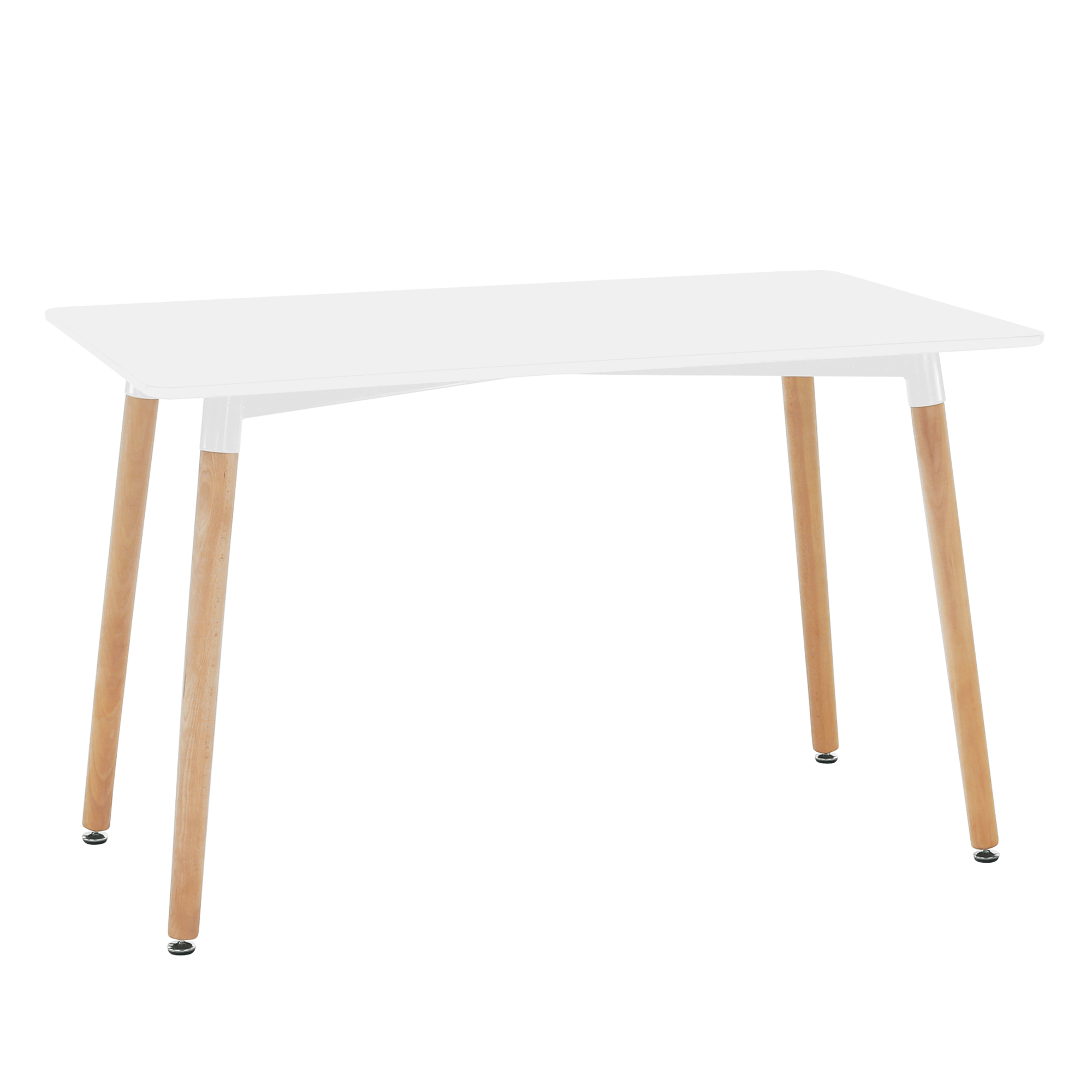 Étkezőasztal, fehér+ bükk, 120x80 cm, DIDIER 4 NEW (TK)