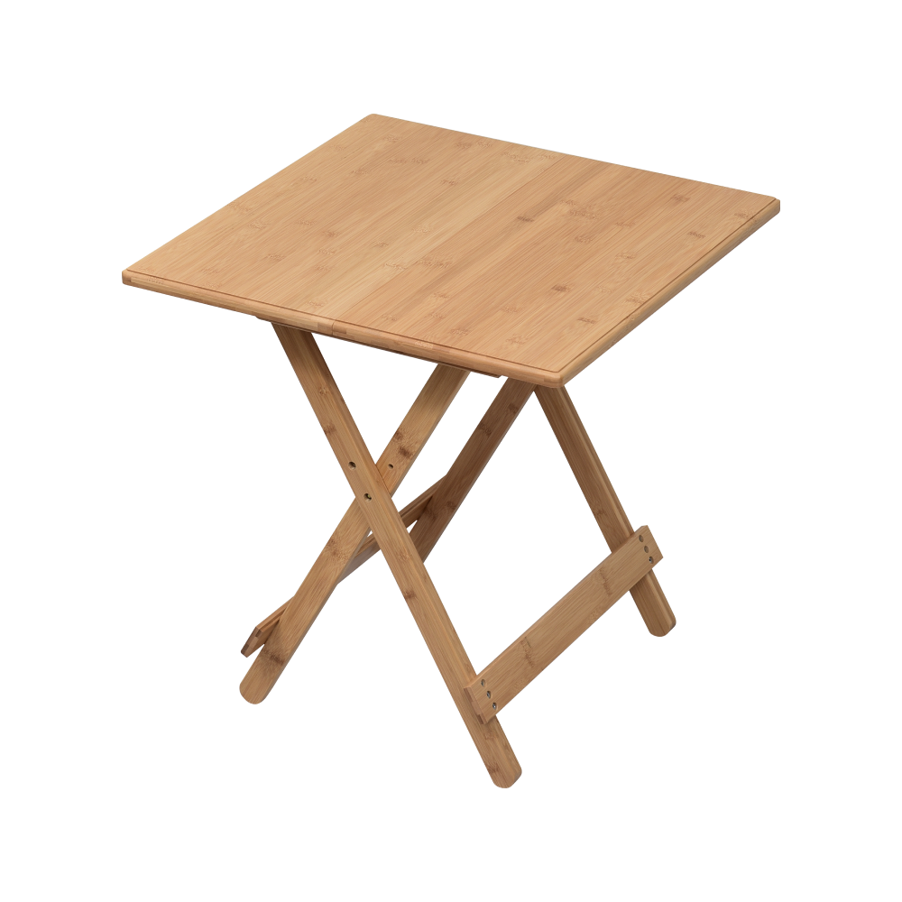 Asztal, natúr bambusz, 58x58 cm, DENICE (TK)