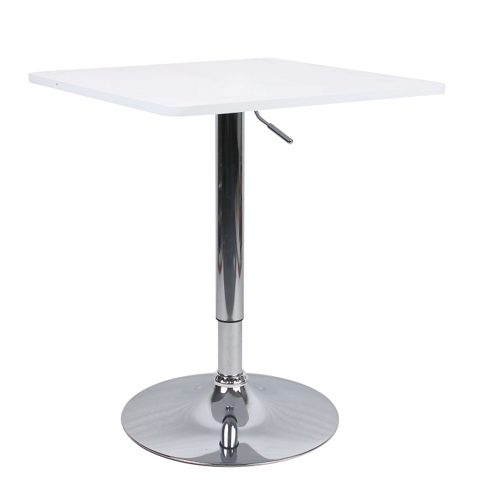 Bár asztal állítható magasságú, fehér, 60x70-91 cm, FLORIAN 2 NEW (TK)